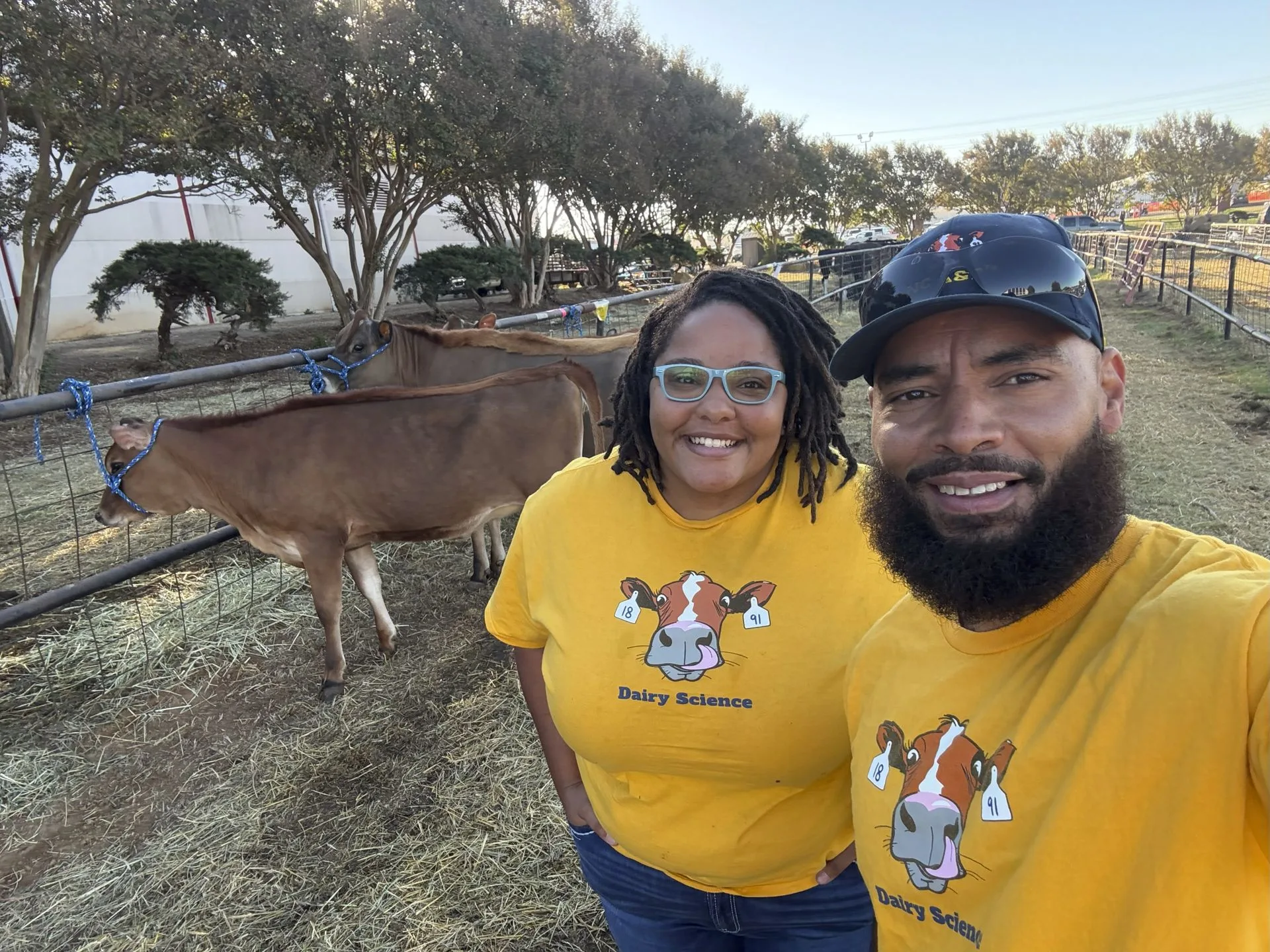 Lauren May, Ph.D., and Corey Burgess at the 2025 N.C. State Fair.